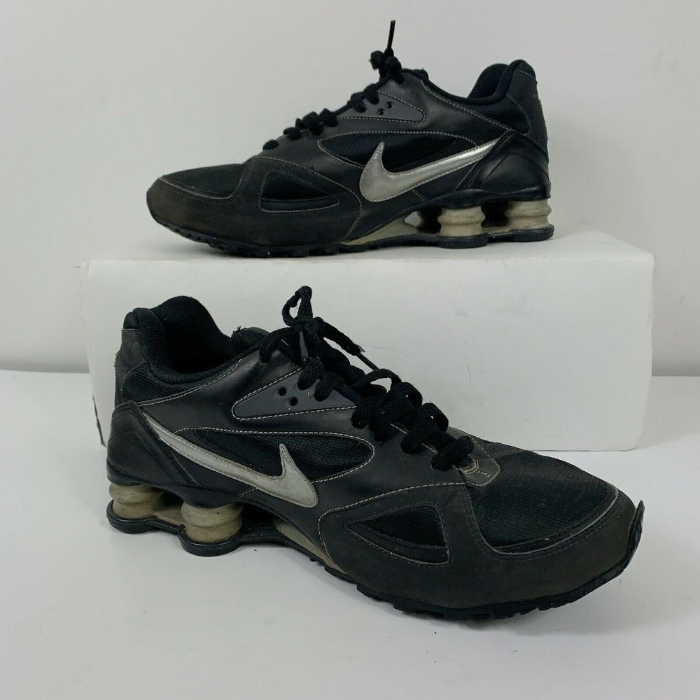 Nike Shox Heritage Black Silver Shoes Men Sz 8 - Picture 1 of 8